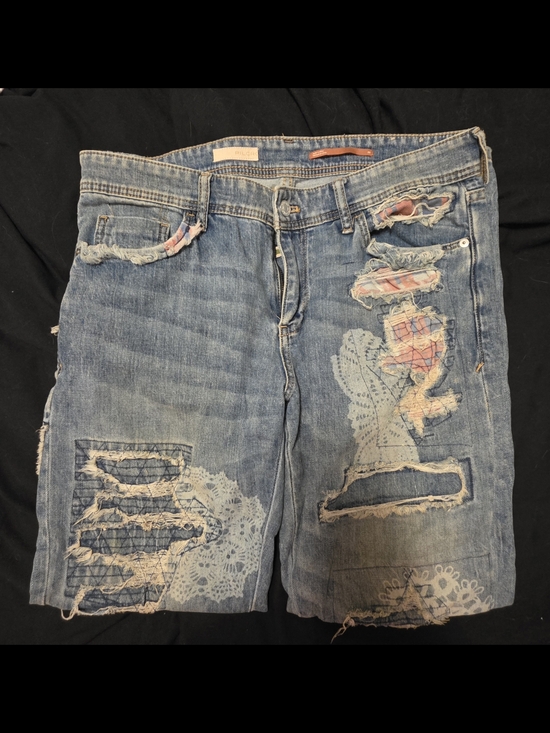 Pilcro Denim - Pilcro Anthropologie Distressed Patchwork Boho Jeans